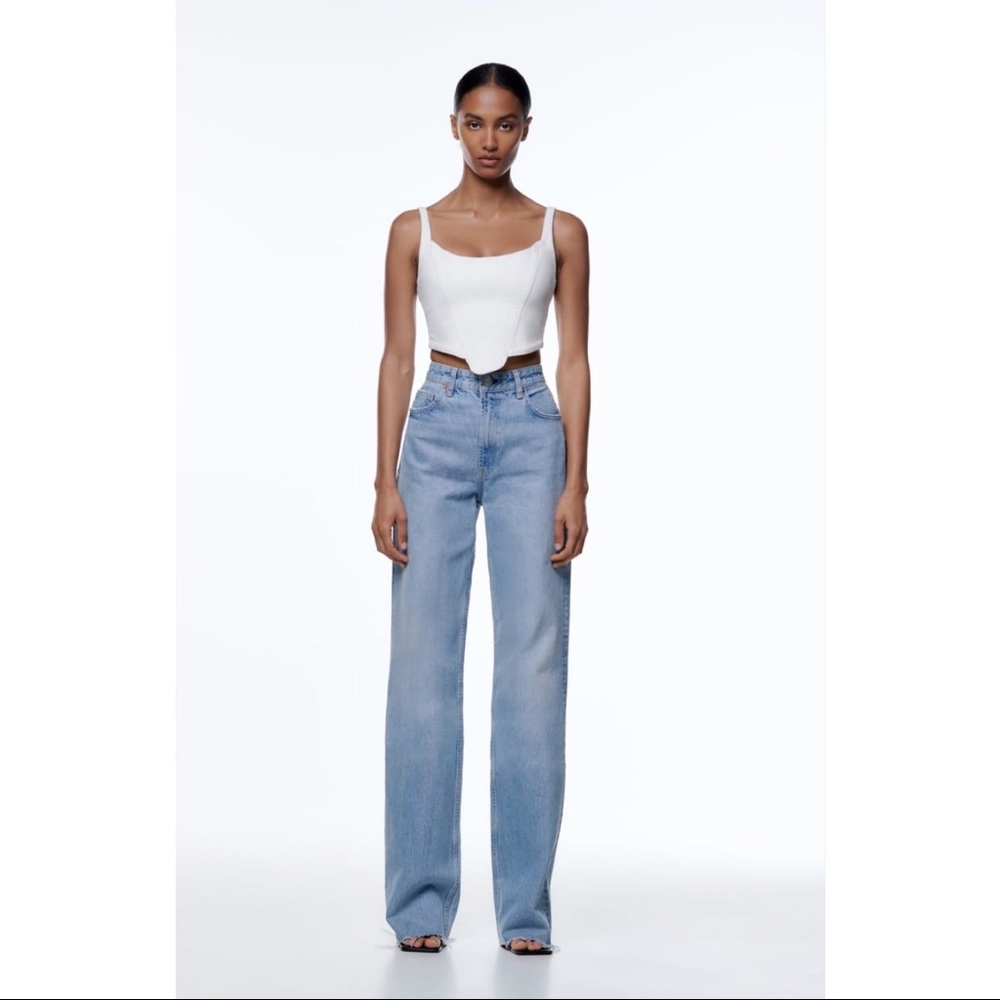 Zara wide leg jeans 💙